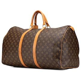 Louis Vuitton-Louis Vuitton Brown Monogram Keepall 55-Brown