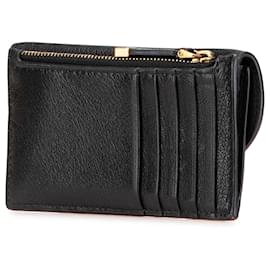 Dior-Dior Black Goatskin Saddle Cosmos Zipped Card Holder-Black