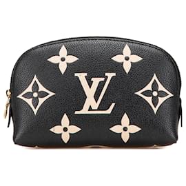 Louis Vuitton-Pochette cosmétique géante Monogram Empreinte bicolore noire Louis Vuitton-Noir