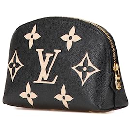 Louis Vuitton-Pochette cosmétique géante Monogram Empreinte bicolore noire Louis Vuitton-Noir