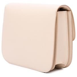 Céline-Celine Brown Medium Calfskin Classic Box-Brown,Beige