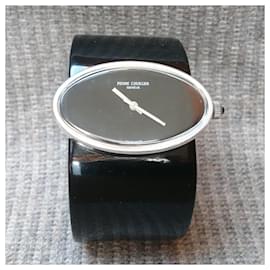 Autre Marque-Vintage 925 silver manual winding watch Pierre L'Hullier Swiss Made-Black,Silvery