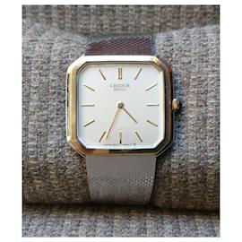 Seiko-Seiko Credor 6020-5090 quartz watch-Golden,Metallic,Eggshell