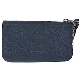 Louis Vuitton-LOUIS VUITTON Monogram Empreinte Pochette Cles Celest M80900 LV Auth 118067-Light blue