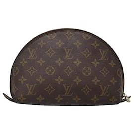 Louis Vuitton-LOUIS VUITTON Trousse Demi Ronde Monogram Pouch Cosmétique M47520 LV Auth BA1279-Monogramme