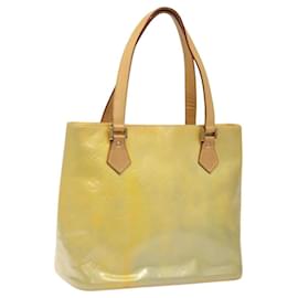 Louis Vuitton-LOUIS VUITTON Monogram Vernis Houston Sac à Main Gris M91053 LV Auth 117329-Gris