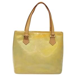 Louis Vuitton-LOUIS VUITTON Monogram Vernis Houston Sac à Main Gris M91053 LV Auth 117329-Gris