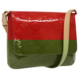 Louis Vuitton-LOUIS VUITTON Sac Thompson Street Monogram Vernis Rouge M91094 LV Auth 118111-Rouge