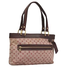 Louis Vuitton-LOUIS VUITTON Monogram Mini Lucille PM Sac à main Rouge M92678 LV Auth 117960-Rouge