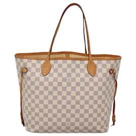 Louis Vuitton-LOUIS VUITTON Sac Tote Neverfull MM Damier Azur N41605 LV Auth 118164-Autre
