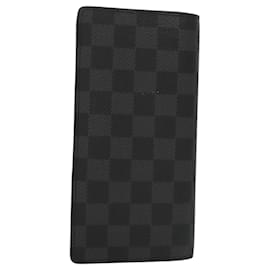 Louis Vuitton-LOUIS VUITTON Damier Graphite Portefeuille Braza Wallet N62665 Auth 117245SAM-Damier ebene