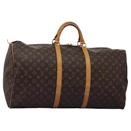 Louis Vuitton-LOUIS VUITTON Monogram Keepall 60 Boston Bag M41422 LV Auth KD439-Monogram