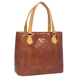 Louis Vuitton-LOUIS VUITTON Monogram Vernis Houston Sac à Main Violet Viole M91093 Auth BA1482-Violet