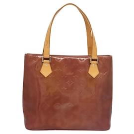 Louis Vuitton-LOUIS VUITTON Monogram Vernis Houston Sac à Main Violet Viole M91093 Auth BA1482-Violet