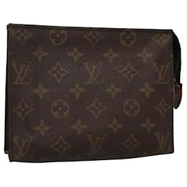 Louis Vuitton-LOUIS VUITTON Monogram Poche Toilette 19 Pouch M47544 LV Auth 118086-Monogramme