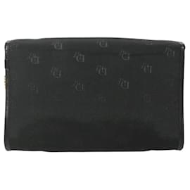 Christian Dior-Christian Dior Chain Shoulder Bag Canvas Black Gold Auth BA1029-Black,Golden