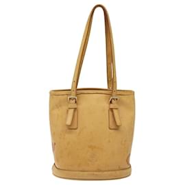 Louis Vuitton-LOUIS VUITTON Nomad leather Bucket PM Shoulder Bag Beige M85001 LV Auth 118104-Beige