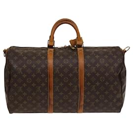 Louis Vuitton-LOUIS VUITTON Monogram Keepall Bandouliere 50 Boston Bag M41416 LV Auth 117827-Monogram