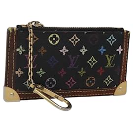 Louis Vuitton-LOUIS VUITTON Pochette Cles Monogram Multicolore Sac Noir M92654 Auth BA1202-Noir