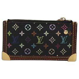 Louis Vuitton-LOUIS VUITTON Monogram Multicolor Pochette Cles Purse Black M92654 Auth BA1202-Black