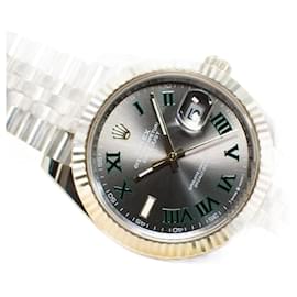 Rolex-ROLEX Datejust41 Slate/ vert Romain Bracelet Jubilee YG combinaison 126333 '25 Hommes-Argenté