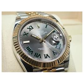 Rolex-ROLEX Datejust41 Slate/ green Roman Jubilee Bracelet YG combination 126333 '25 Mens-Silvery