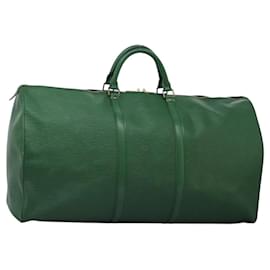 Louis Vuitton-LOUIS VUITTON Epi Keepall 60 Boston Bag Green M42944 LV Auth BD1580-Green