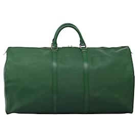 Louis Vuitton-LOUIS VUITTON Epi Keepall 60 Sac de Boston Vert M42944 LV Auth BD1580-Vert