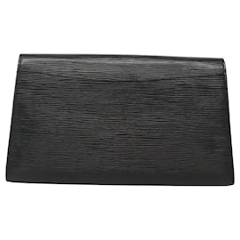Louis Vuitton-LOUIS VUITTON Pochette Art Déco Epi Noir M52632 LV Auth 118323-Noir