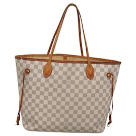 Louis Vuitton-LOUIS VUITTON Sac Tote Neverfull MM Damier Azur N41605 LV Auth 118105-Autre