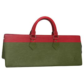 Louis Vuitton-LOUIS VUITTON Sac Triangle Epi Rouge M52097 LV Auth BA1246-Rouge