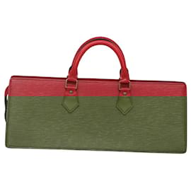 Louis Vuitton-LOUIS VUITTON Sac Triangle Epi Rouge M52097 LV Auth BA1246-Rouge