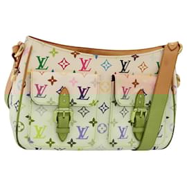Louis Vuitton-LOUIS VUITTON Sac Lodge PM Monogram Multicolore Blanc M40053 LV Auth yk17877-Blanc