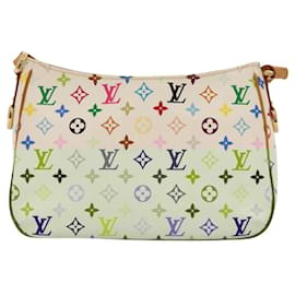 Louis Vuitton-LOUIS VUITTON Sac Lodge PM Monogram Multicolore Blanc M40053 LV Auth yk17877-Blanc
