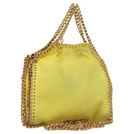 Autre Marque-Stella MacCartney Chain Falabella Shoulder Bag Suede Yellow Gold Auth 117893-Golden,Yellow