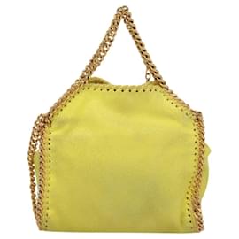 Autre Marque-Stella MacCartney Chain Falabella Shoulder Bag Suede Yellow Gold Auth 117893-Golden,Yellow