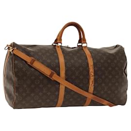 Louis Vuitton-LOUIS VUITTON Monogram Keepall Bandouliere 60 Sac de Boston M41412 LV Auth 117971-Monogramme