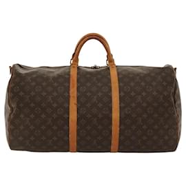 Louis Vuitton-LOUIS VUITTON Monogram Keepall Bandouliere 60 Boston Bag M41412 LV Auth 117971-Monogram