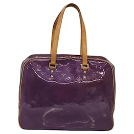 Louis Vuitton-LOUIS VUITTON Sac à main Monogram Vernis Sutton Violet Viole M91081 Auth 117926-Violet