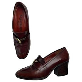 Saint Laurent-SAINT LAURENT Talons T.EU 35 Cuir-Violet