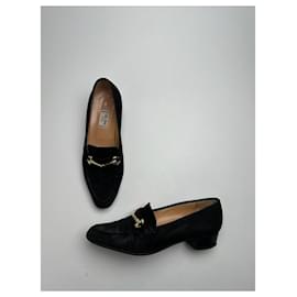 Céline-CELINE Flats T.EU 36 Suede-Black