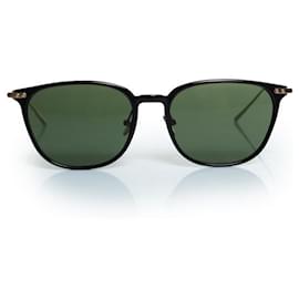 Linda Farrow-Lunettes de soleil noires et dorées Linda Farrow, 5712-Noir,Doré