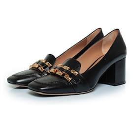 Autre Marque-Roberto Festa X Paul Warmer, black leather pump-Black