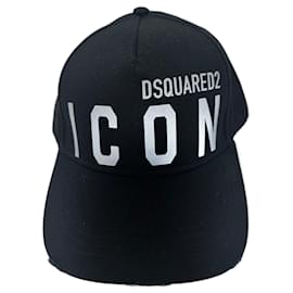 Dsquared2-Dsquared2 “Be Icon” Baseball Cap-Black,Silvery