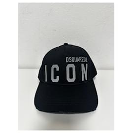 Dsquared2-Dsquared2 “Be Icon” Baseball Cap-Black,Silvery