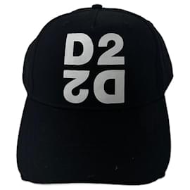 Dsquared2-Dsquared2 Logo Cap-Black,White