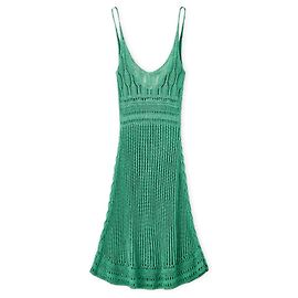 Grüne Häkelkleid Loewe x Paula’s Ibiza Grün