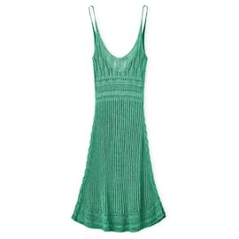 Loewe-Loewe x Paula’s Ibiza Green Crochet Dress-Green