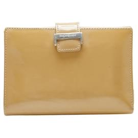 Yves Saint Laurent-Yves Saint Laurent Leather Bifold Wallet-Brown,Beige