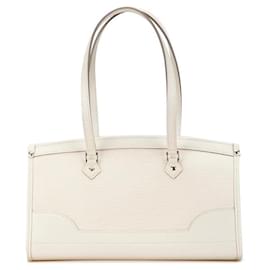 Louis Vuitton-Sac à main en cuir Louis Vuitton Madeleine PM-Blanc